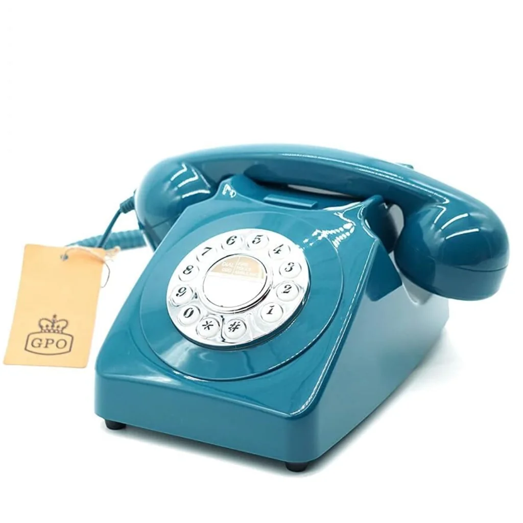 Retrotelefon - Azurblå