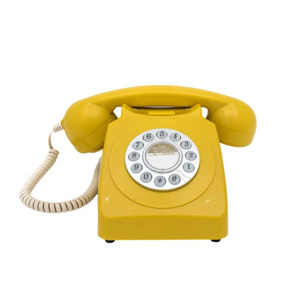 Retrotelefon – Senapsgul